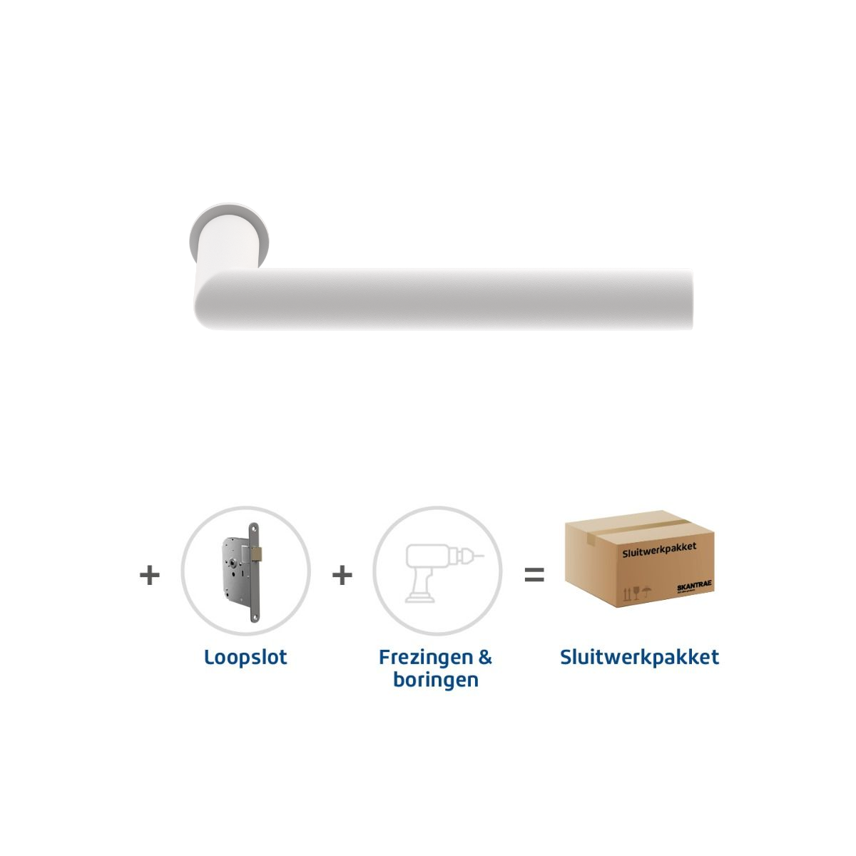 Sluitwerkpakketten met Deurkruk Orbit 19 Minimal Wit